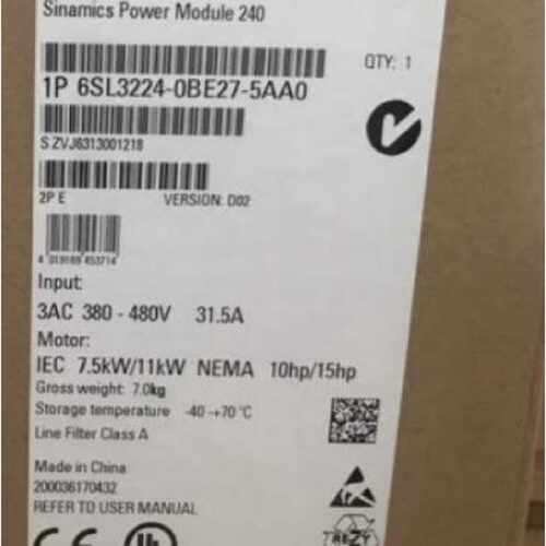 议价6SL32240BE275AA0功率模块7.5千瓦6SL3224-0BE27/OBE27-5AA0/