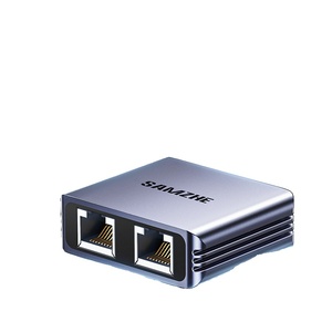 山泽网线一分二分线器同时上网千百兆对接头分转网络口宽带一拖二