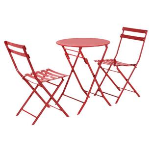 阳台小圆桌可折叠休闲铁桌椅组合现代简约奶茶店桌子咖啡店小桌子