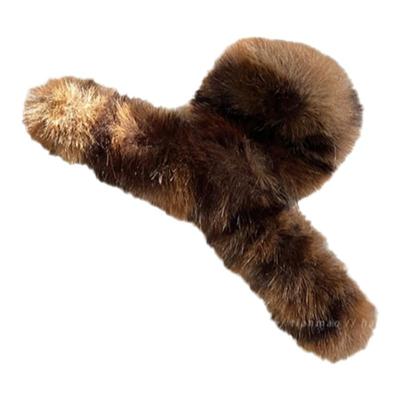 毛绒触感~适合夏天毛毛豹纹抓夹