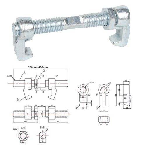 集装箱紧固件镀锌桥码桥配件件固定锁头拉紧器卡扣锁桥接器桥式