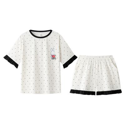 宫蝶【凉感型】米菲纯棉短袖短裤睡衣女款夏季可爱卡通家居服套装