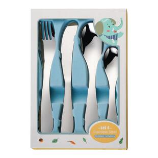 加厚不锈钢勺子餐勺餐叉主餐勺甜品勺儿童勺子家用勺刀叉儿童汤匙