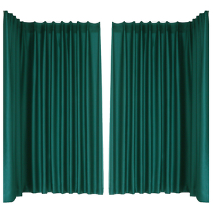 飘窗窗帘遮光u型转弯免打孔安装粘贴轨道卧室遮阳防晒租房小短帘