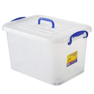 食品级多功能储物箱收纳箱透明家用塑料箱子带盖特大号收纳盒商用