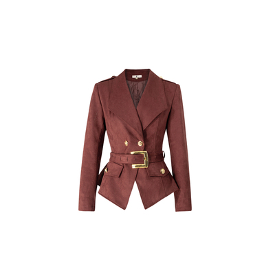 MD千亿【形格宣言】2026修身短外套百搭插肩袖复古翻领宽松型