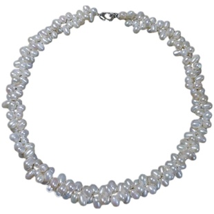 双层小米珠洋气款真的天然淡水珍珠项链遮疤痕脖链女时尚珠宝礼物