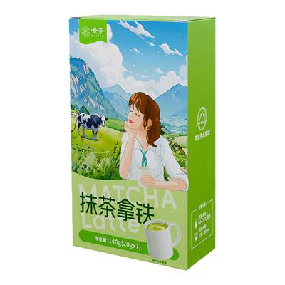 速溶抹茶拿铁0添加蔗糖