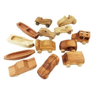 华德福社区店 木制玩具小汽车/小木船 实木纯手工diy摆件玩具车