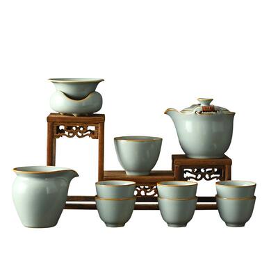 东茗堂仿宋汝窑手抓壶大容量防烫