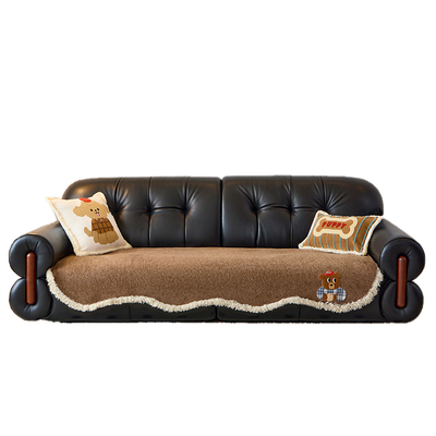 LILIHOME奶油风雪尼尔沙发垫异形