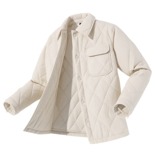 班尼路S&K系列浅色高级感棉服外套男冬装夹克2025新款轻薄棉衣男A