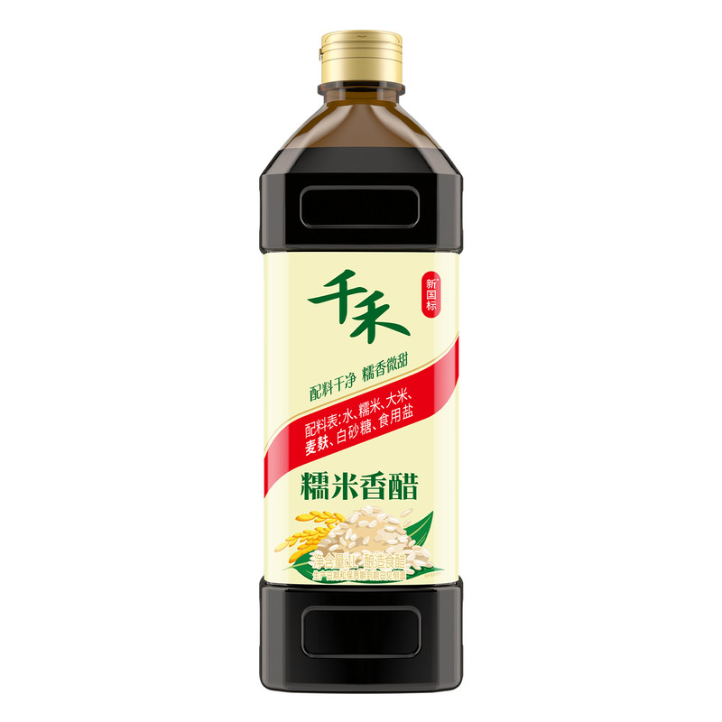 千禾糯米香醋5度家用酿造食醋凉拌点蘸火锅炒菜调味品1L装零添加