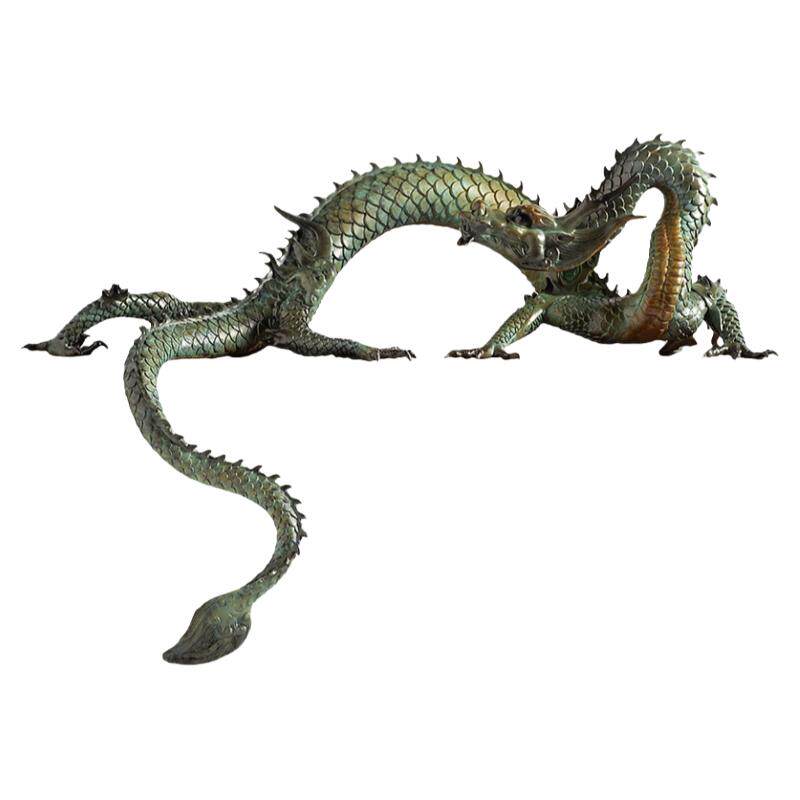 铜龙摆件五爪金龙工艺品玄关办公桌装饰品十二生肖吉祥物新年礼品