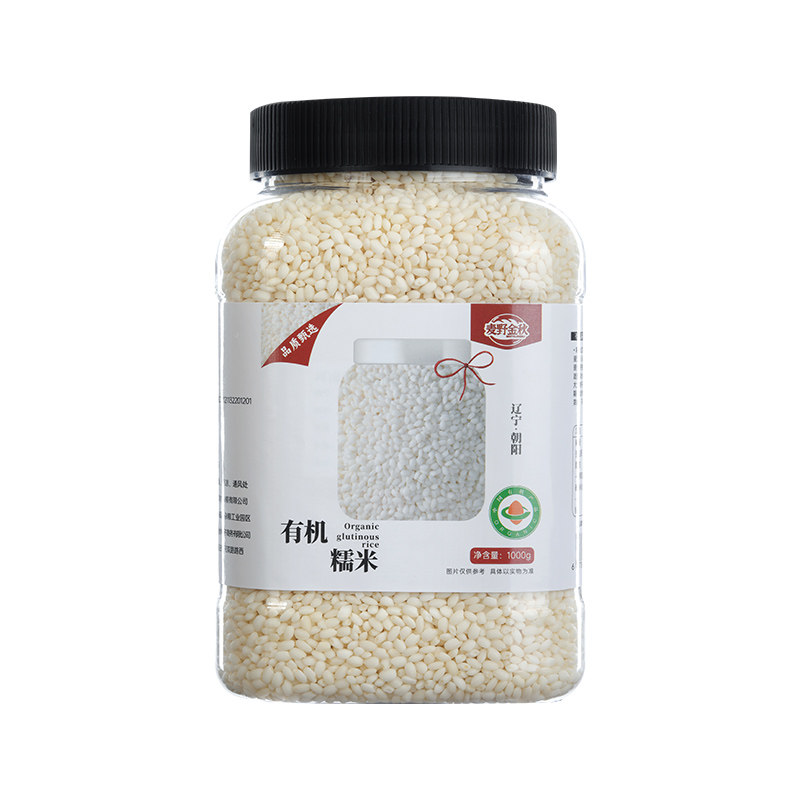 麦野金秋东北有机一级糯米1000g*1罐新米江米白小圆糯粽子专用米