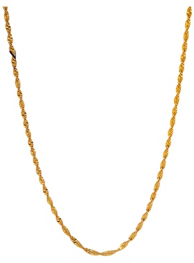 旭平【鎏金幻影】金色双编水波纹裸链满天星项链女素链叠戴锁骨链