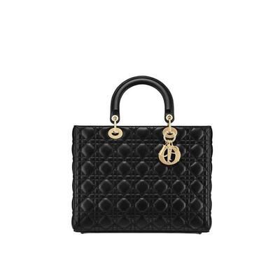 dior欧洲经典款女士羊皮戴妃包