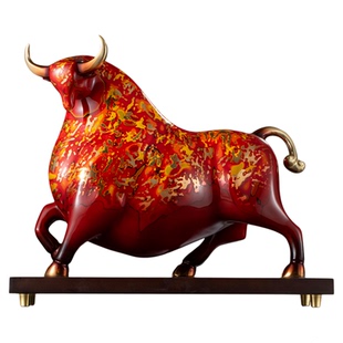 牛转乾坤大漆铜牛摆件办公室客厅装饰品乔迁新居开业礼品公司贺礼