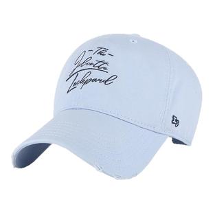 lackpard宽帽檐棒球帽子女蓝色软顶精梳棉鸭舌帽男加高帽顶显脸小