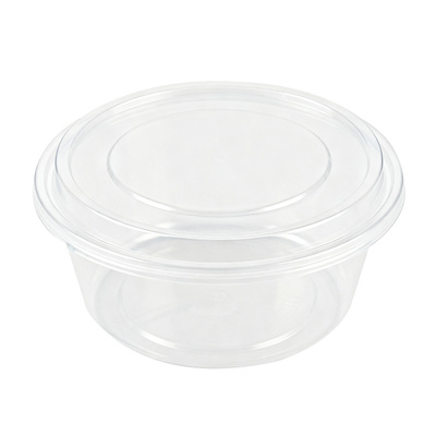 一次性餐盒食品级圆形带盖打包盒加厚一次性碗便当盒微波炉可微波