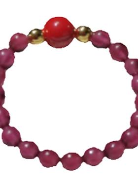 女石榴石民族风小众戒指转运珠