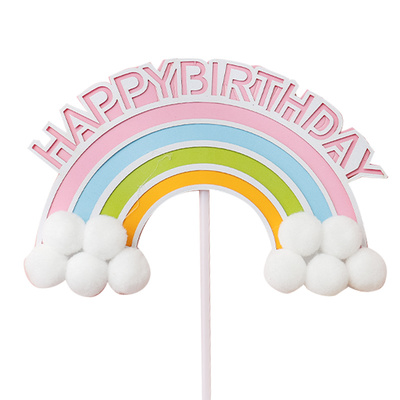 新款彩虹云朵蛋糕装饰插件