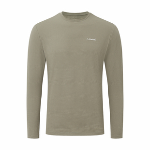 ttelen.高弹透气蜂窝皱纹紧身运动训练健身衣服显大打底长袖T恤秋