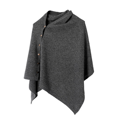 高级灰针织披肩女春秋冬时尚百搭