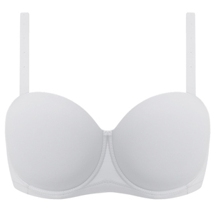 倾慕艺生无肩带大码内衣胖mm无痕聚拢隐形收副乳防滑裹胸薄款婚纱