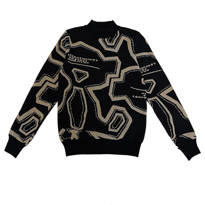 高级感毛衣潮牌针织加厚痞帅中领