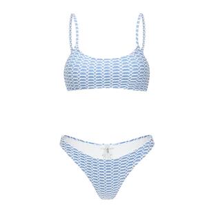 Yukari swim 分体泳衣女欧美风性感比基尼海岛穿搭度假蓝白bikini