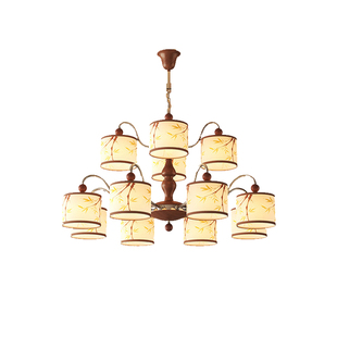 宋代美学别墅大厅吊灯新中式宋代复式楼桃空设计师中古风客厅主灯