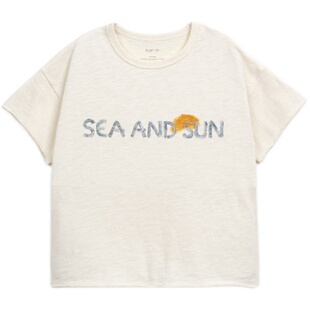 5Z现货Little家play up SS24儿童男宝印花短袖T恤短裤背带裤