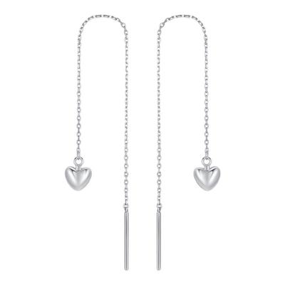 潮宏基铂雅爱心铂金耳线