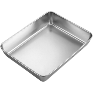 做提拉米苏容器盒子冰粉托盘蛋糕烘焙模具甜品制作器皿大铁盒带盖