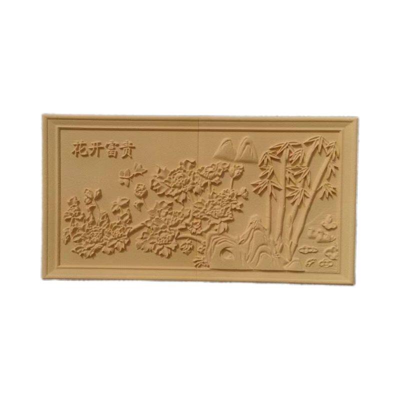EPS泡沫发泡陶瓷 外墙装饰别墅迎门墙新款中式浮雕画自建房 定制