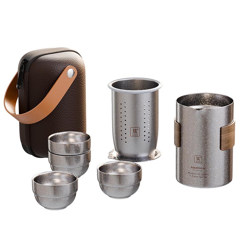 金灶纯钛旅行茶具便携式茶具套装