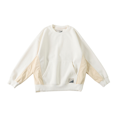 williambeta海外设计师线25新款纳米皱奥粒绒圆领儿童卫衣