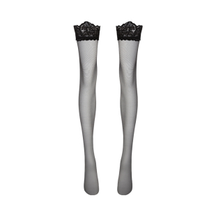 绫「秘」3D法式蕾丝过膝长筒丝袜硅胶防滑超薄性感纯欲长高筒袜女