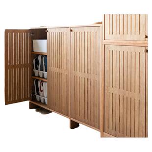 无即所有 入户鞋柜家用门口大容量收纳阳台储物柜透气日式玄关柜