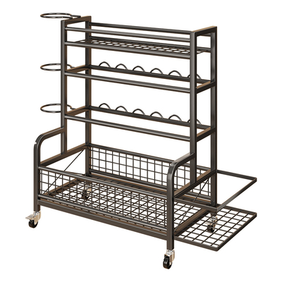 健身器材收纳架带轮哑铃瑜伽垫