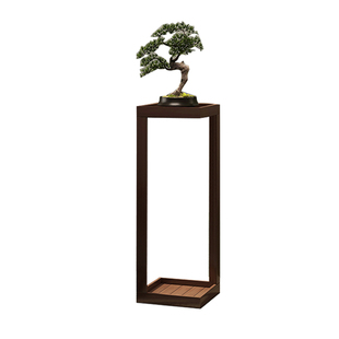 花架子客厅落地式茶室造景布置花盆架宋代美学宋徽宗花几2025新款