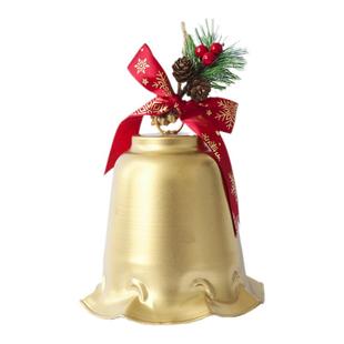 美式圣诞节金属铜铃铛挂件装饰布置铜钟餐厅咖啡面包店铺美陈商场