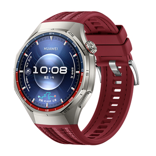 适用华为gt6表带硅胶新年替换watch GT5/GT6pro官方同款按压式扣复合编织尼龙腕带22/46mm快拆运动男女表带