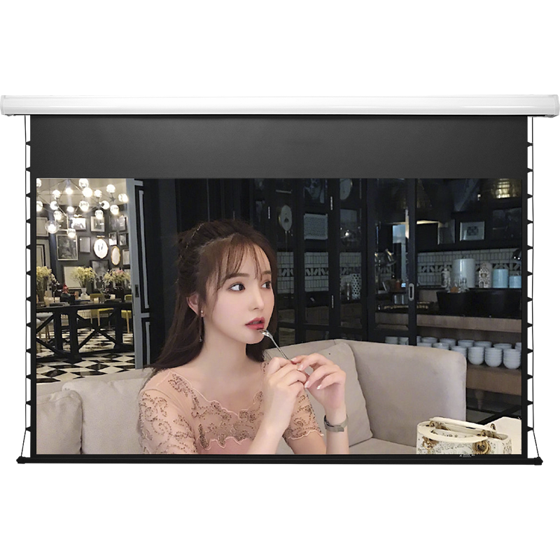 JK经科电动幕布80/100/120寸M3-FI/300s超高清4K投影仪白玻纤屏幕家用家庭卧室电影壁挂布灰升降嵌入式隐
