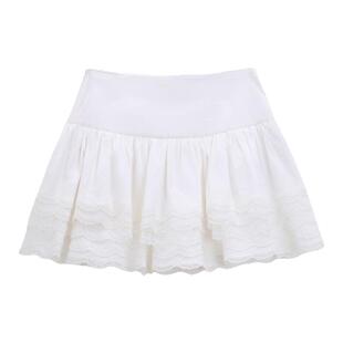 芭依璐2026春季新款半身裙松紧腰气质百搭蕾丝短裙A字裙包臀裙女