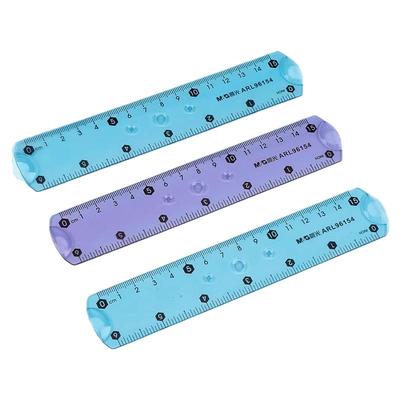 晨光软尺子小学生专用一年级塑料软尺套装20cm套尺四件套15cm透明软直尺带波浪线儿童文具三角尺量角器多功能