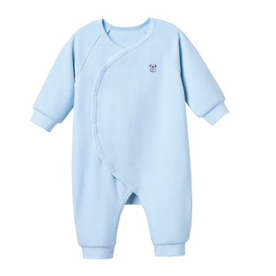 全棉时代婴儿连体衣连体服宝宝新生儿爬服婴儿服秋冬新款纯棉抗菌