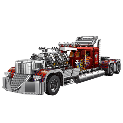 【顺丰包邮】异启积木雷神24货车半挂卡车积木车模玩具适用于乐高