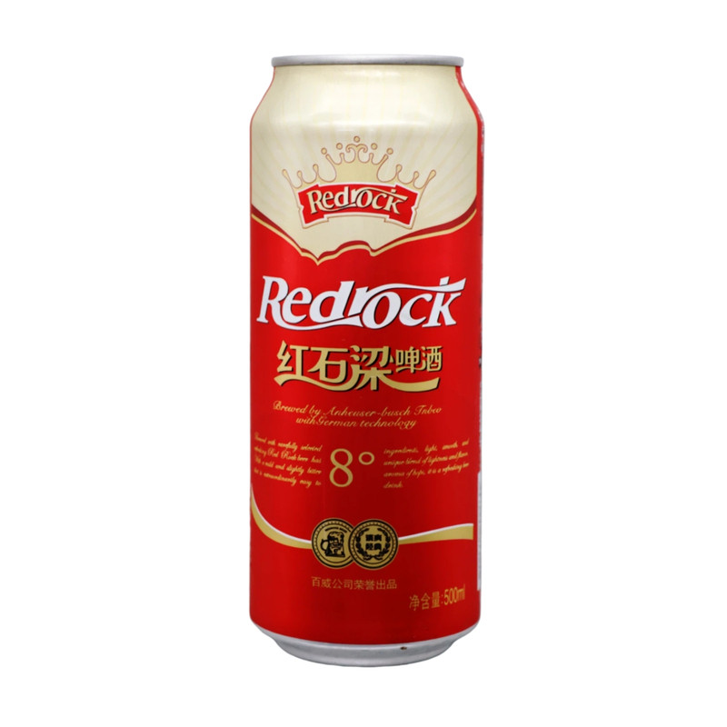 百威红石梁啤酒3.1度清爽500mlx12瓶大瓶易拉罐装 浙江淡黄啤